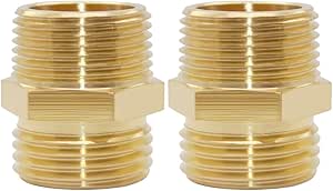Amig - Manicotto per Unire 2 Tubi Flessibili | Collegamento Rapido e Facile per Tubi dell'Acqua da Giardino | Une 2 Tubi con Connettori Femmina | Ottone | Opaco