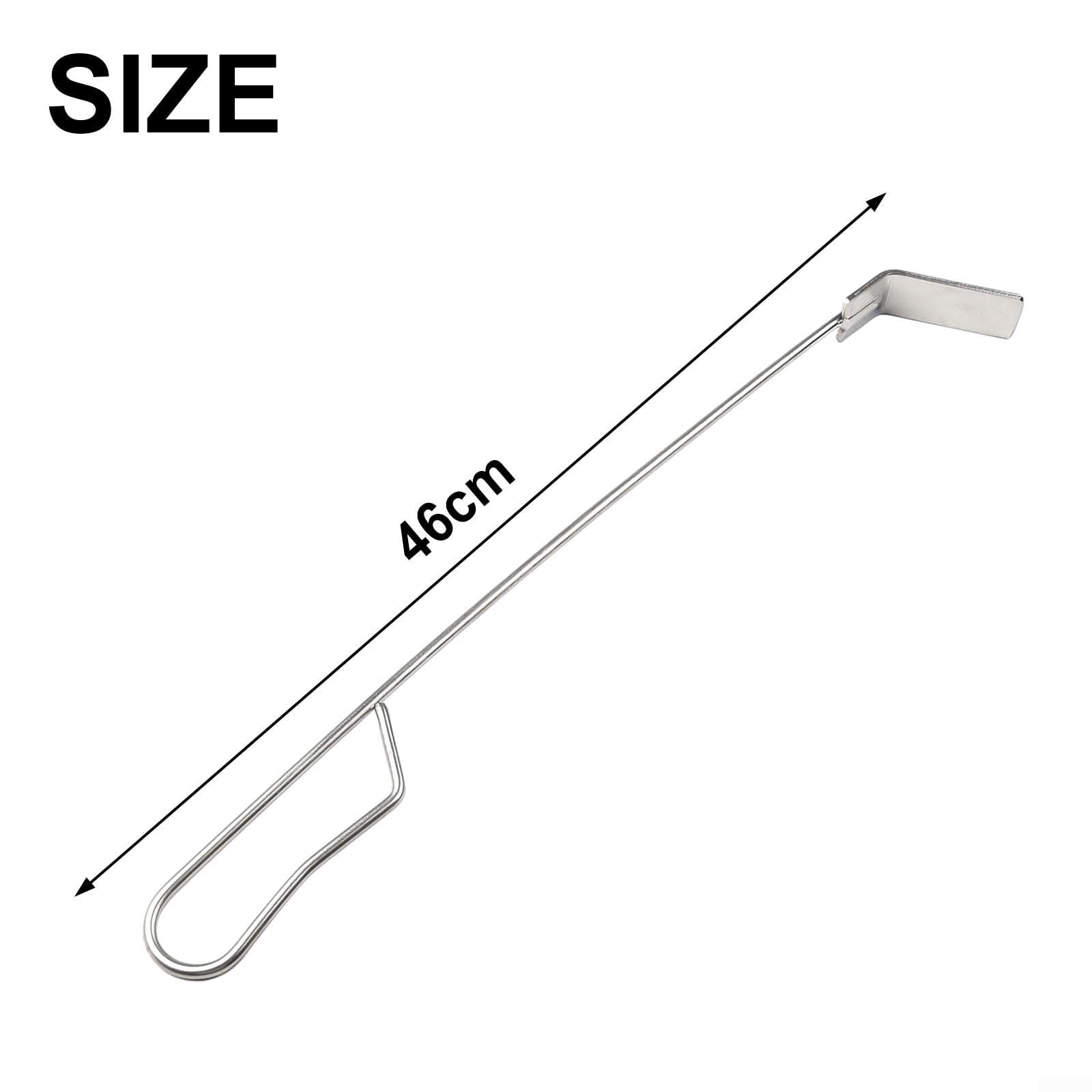 Râteau à cendres 45,7 cm en acier inoxydable pour cheminée, poêle à bois, barbecue, Kamado