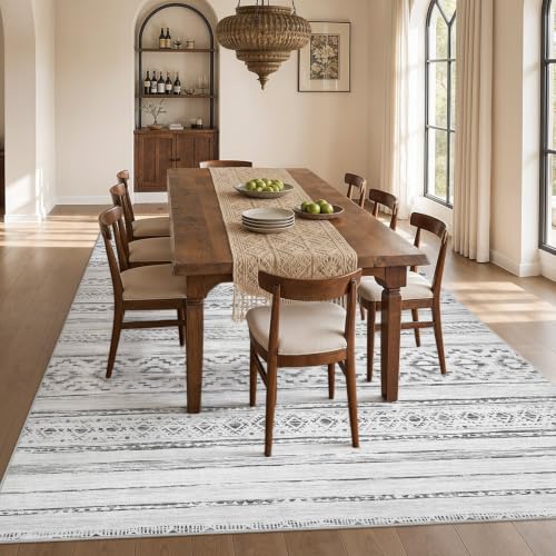 Image of cotiled Boho 5x8 Area Rugs for Living Room: Soft Moroccan Washable Rug