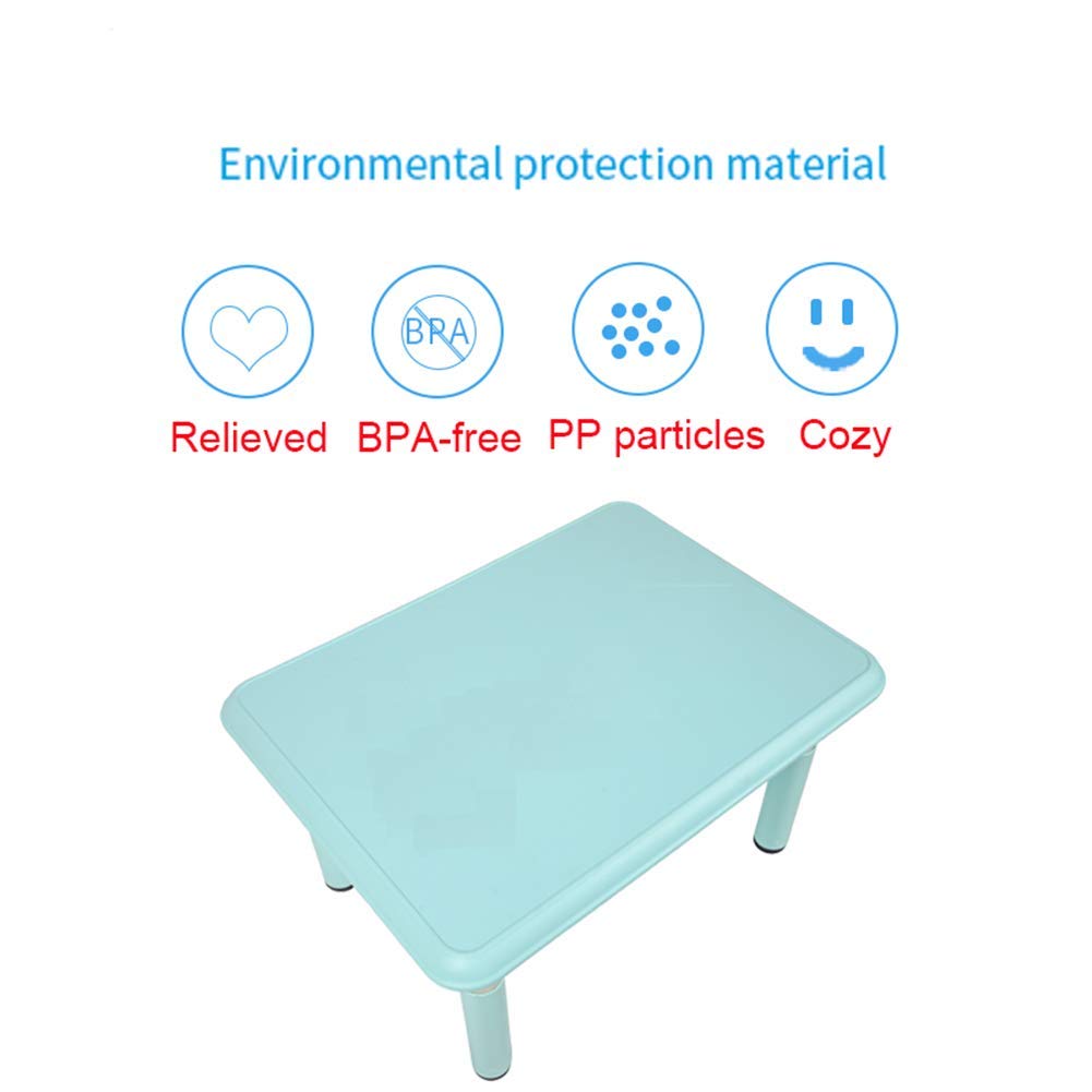 ZH Kinderzimmer HöHenverstellbare Tisch Und StüHle, Kinder Kleinkinder Lange AktivitäT Tisch, Stapelbare StüHle, Mehrere Farben,120 * 60cm Schreibtisch