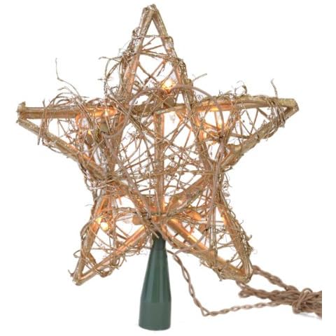 Kurt S. Adler Rattan Star Treetop Cover