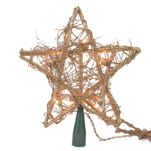 Kurt-Adler-10-Light-Indoor-Rattan-Gold-Star-Treetop Kurt Adler 10 Light Indoor Rattan Gold Star Treetop