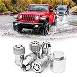 GOMADEIT Wheel Locks | Locking Lug Nuts | M14*1.5 Wheel Locks Lug Nuts Fits Jeep Wrangler JL Gladiator 2018 2019 2020 2021 2022 2023 2024 | 82215711