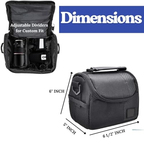 Small Padded Camera Bag with Shoulder Strap – Compact DSLR & Mirrorless Camera Carrying Case, Lightweight Protective Crossbody Case