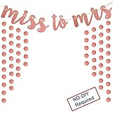 Bachelorette Party Decor Miss To Mrs Banner For Rose Gold Glitter Wedding Bridal Shower Party Supplies