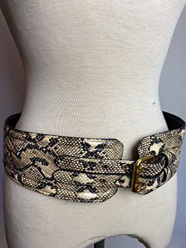 Woman's Snake Printed Genuine Leather Obi Sash Wrap Tie Plus Size Corset Waist Cincher Wide biker Buckle Belt2