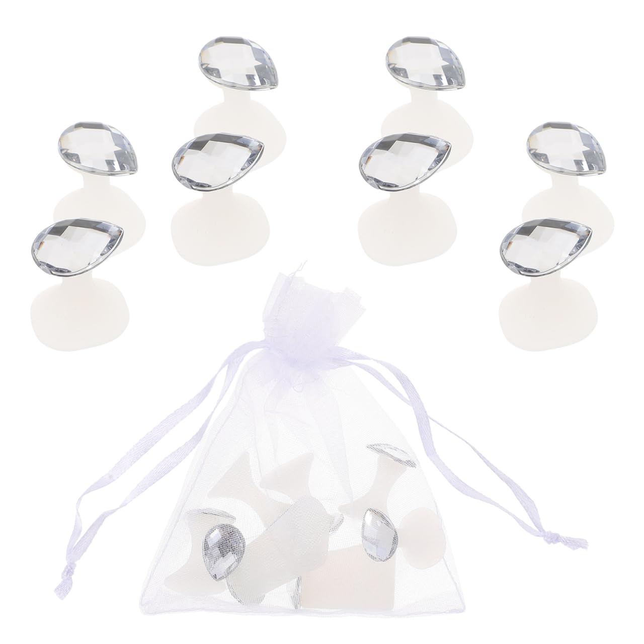 FRCOLOR 16Pcs Silicone Toe Separators for Pedicure Nail Art Soft Flexible Toe Dividers for Comfortable Alignment and Polish Application