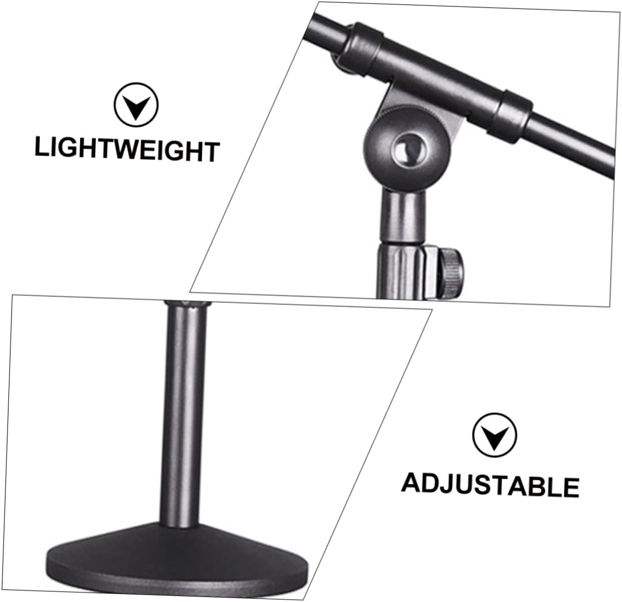 TOYANDONA Desktop Adjustable Conference Microphone Stand Boom Arm Versatile Mic Holder for Speech Recording and Compact Design for Use