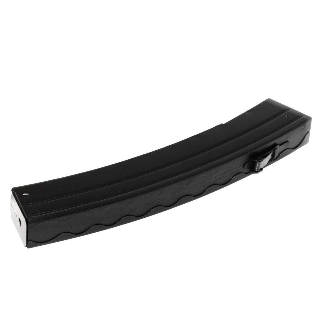 Airsoft Softair Parts Ausrüstung 110rd Metal Mid-Cap Mag Magazin für S&T Sterling Serie AEG SMG Schwarz