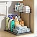 LAMU Under Sink Organizers and Storage, 2 Tier Bathroom Kitchen Cabinet Organizers, Pull Out Under Sink Storage Kitchen Shelf Organizer for Under Counter Storage