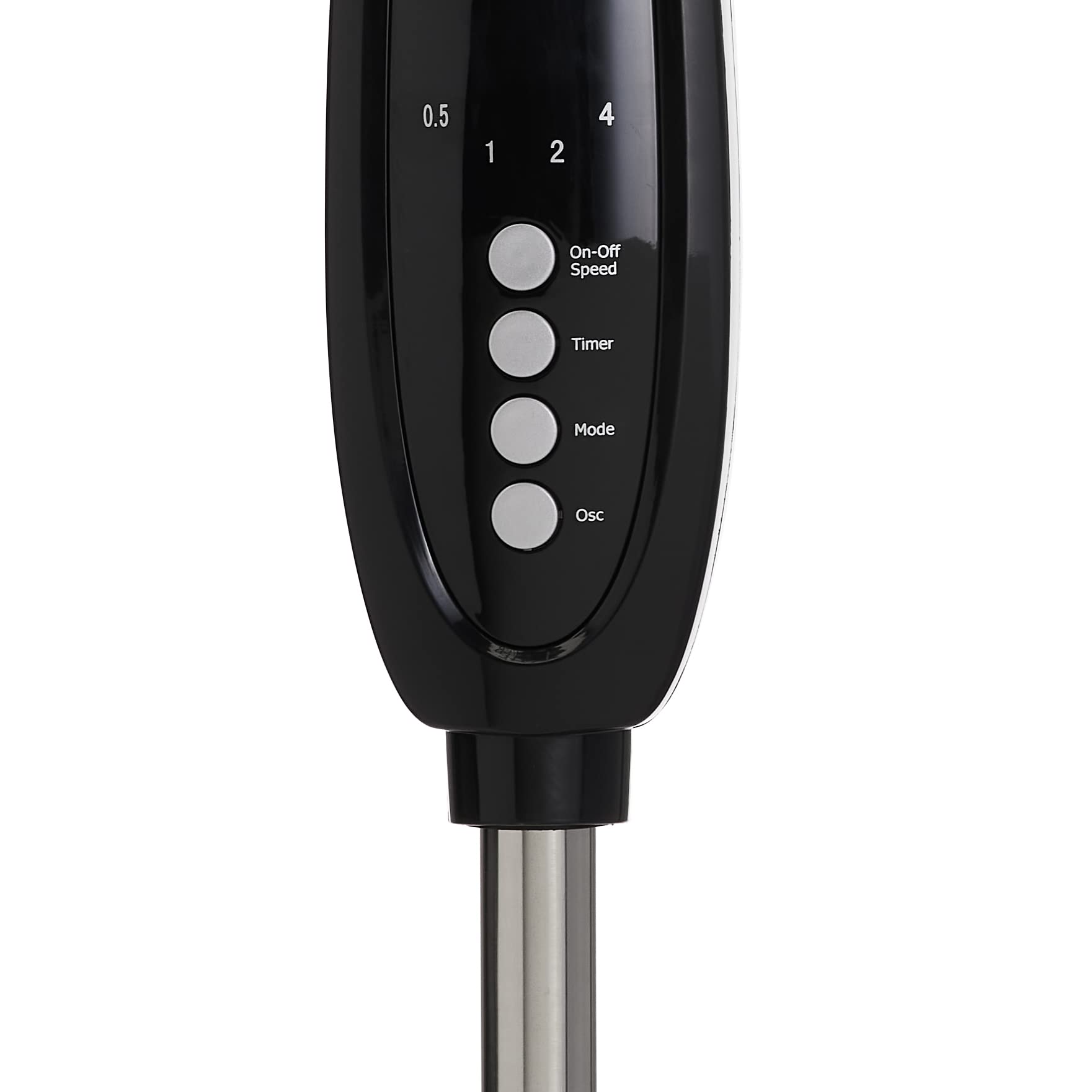 Amazon Basics Height & Tilt Angle Adjustable Oscillating Digital Dual 3-Blade 3-Speed Standing Pedestal Fan with Remote Control, Black - Image 4