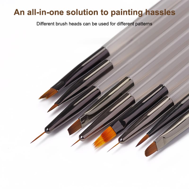 9 Pcs Nail Brush Nail Art Brushes Set Nails Stuff Art Supplies Tools with Drawing Painting Pen for — view 5