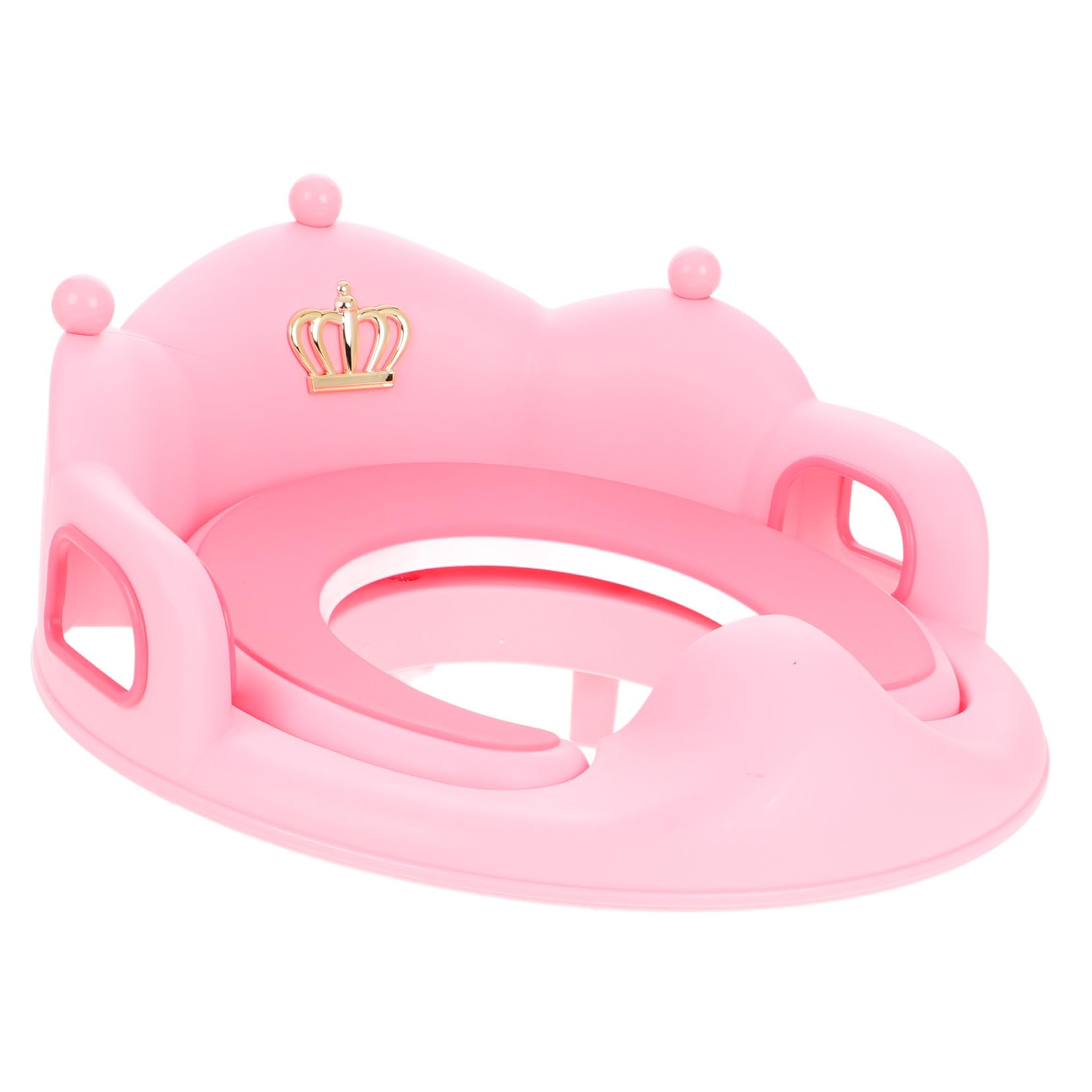 Hemobllo Seggiolino Wc per Ragazzo Ragazza con Maniglie Antiscivolo, Vasino da Addestramento in Polipropilene Resistente, Cuscino Rimovibile per Casa e Viaggio, Adatto a Maschietti