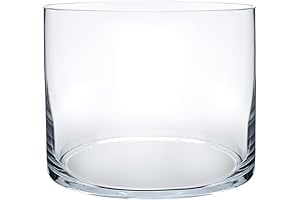 Round Vase: Royal Imports' Cylinder Glass Accent for Home Decor and Weddings