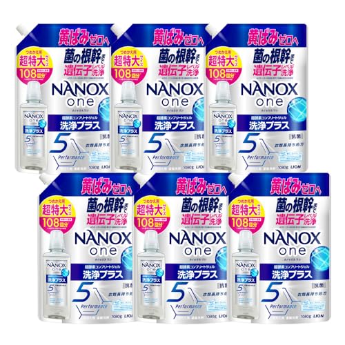 NANOX one 洗浄プラス つめかえ用(替超特大6) 1,080g×6個 合計6,480g ナノックス ナノックスワン NANOX one つめかえ用 詰め替え 洗剤 洗濯用洗剤