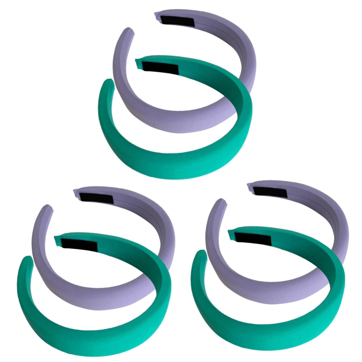 DOITOOL 6piezas Diadema De Tela Ancha y Acolchada Para Mujeres y Pastel Verde Accesorio De Moda y Cómodo Para y Ocasiones Especiales