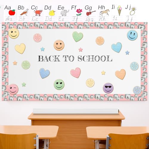 Image of 2 Roll White Bulletin Board Paper 12 x 4 ft Large Fabric Classroom Decor | 4x12 ft Fadeless Display Background, Durable for DIY Crafts Classroom Bulletin Boards, Back to School Decorating Projects