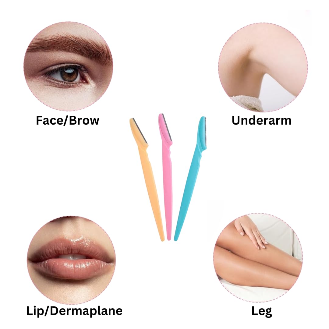 6 piezas de maquinilla de afeitar de cejas para mujeres y hombres, recortadora de cejas facial, moldeador de vello facial