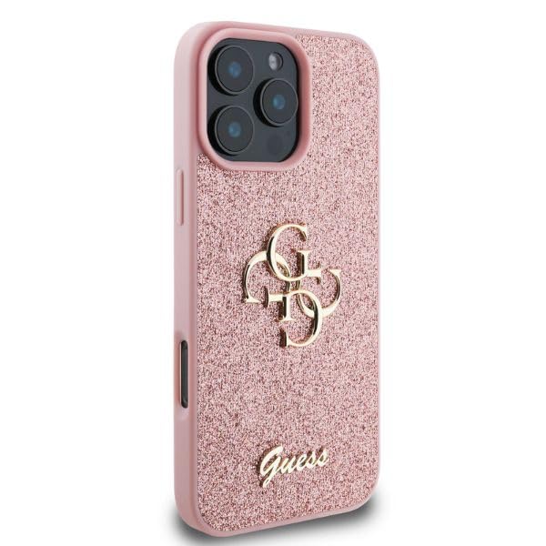 CG MOBILE Guess GUHCP16XHG4SGP Case for iPhone 16 Pro Max 6.9 Inch Pink Hard Case Fixed Glitter Big 4G, Pink Glitter, 6.9 Zoll - Image 2