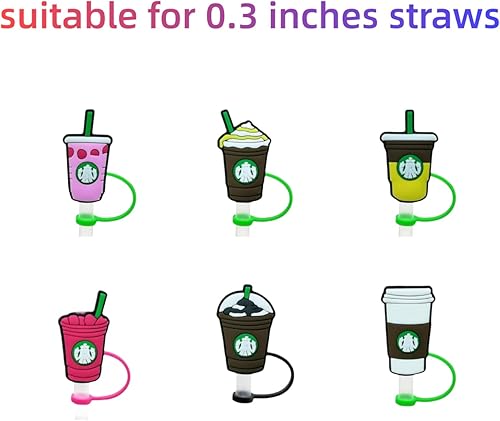 Miniatura 3 de Tapas de popote de 0.315 pulgadas para copa Stanley, 6 piezas reutilizables para sorbetes Stanley, protector de popote a prueba de salpicaduras,