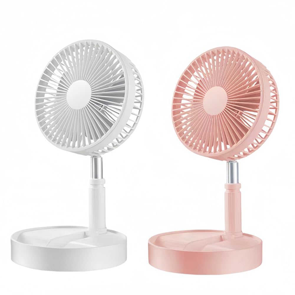 Ventilatore da terra portatile, pieghevole, con 4 velocità, regolabile in altezza, per camera da letto, ufficio, campeggio, viaggi, 97 cm