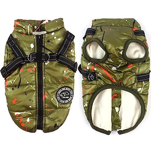 Savlot Extras Wärme Hundemantel Winddicht Hundejacke Reflektierend Hundemantel Grosse Hunde Hundemantel Winter Wintermantel Hund Schneejacke mit Reißverschluss