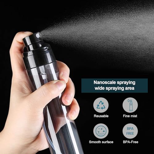 starfa lab Spray Bottle, 5 Pack Fine Mist Spray Bottle, Plastic Mini Spray Size Bottle Leak Proof for Travel Skincare Water Cosmetics Toners (30ml/60ml/80ml/100ml/120ml) - Image 4