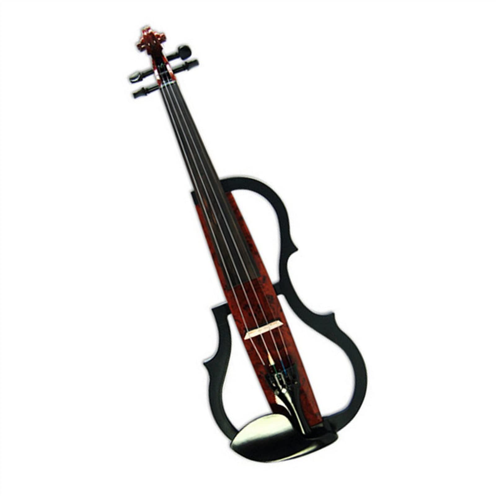 Violon Student Violino Elettrico Full Size 4/4 Corde Violino Silenzioso in Legno Massello con Raccordi in Ebano con Custodia