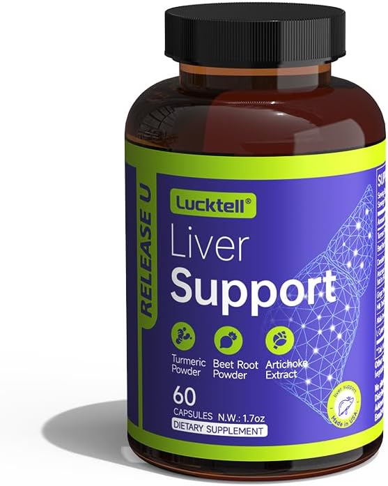 Liver Support Supplement – Liver Cleanse Detox & Repair with Milk Thistle, Turmeric, Dandelion & Artichoke Support | 7-in-1 Herbal Formula Protect Liver | 60 Capsules, 30-Day Supply, Made in USA