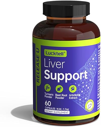 Suplemento de apoyo hepático – Desintoxicación y reparación de limpieza hepática con cardo mariano, cúrcuma, diente de león y alcachofa | Fórmula