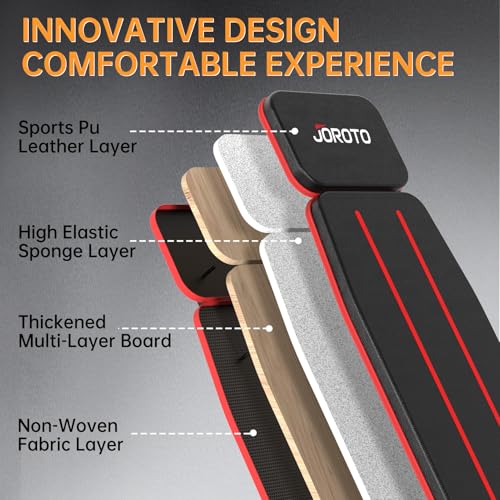 JOROTO Weight Bench Adjustable, Foldable Workout Bench Press, 350KG Load Strength Training Benches for Home Gym Full Body Workout, Roman Chair Dumbbell Bench - Image 5