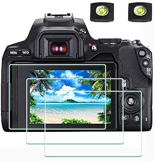 ULBTER EOS 250D Screen Protector Appliable for Canon EOS 250D DSLR Camera & Hot Shoe Cover [2+3Pack], 0.3mm 9H Hardness Tempered Glass Flim Anti-Scrach Anti-Fingerprint