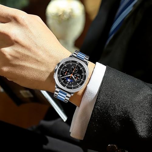 DEALELE Paski kompatybilne z Samsung Galaxy Watch 8 (40 mm / 44 mm) / 8 Classic (46 mm), bez szczeliny, solidny, metalowy pasek zastępczy ze stali nierdzewnej dla kobiet i mężczyzn, Galaxy 8 (40mm
