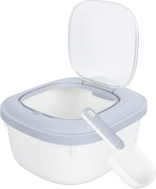 Tomaibaby Airtight Rice Box Storage Container: 10KG Rice Bucket Kitchen Grain Storage Bin Food Storage Container for Rice Grain Sugar Flour Storage