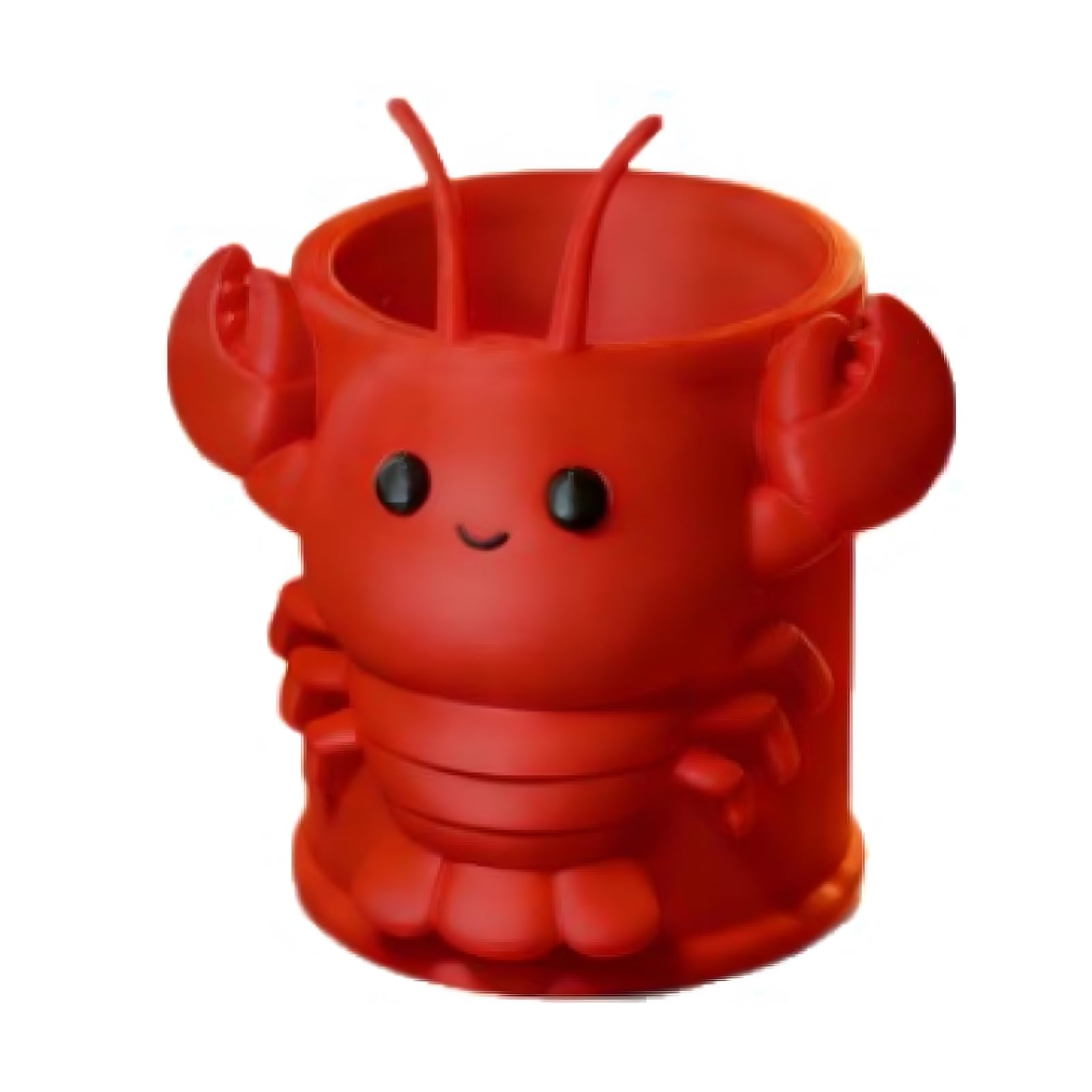 Glifora Lobster Pen Holder Cup - Cute Cartoon Crayfish Shape Pencil Organiser, Multi-Functional Tabletop Makeup Brush Holder for Home, Office and Classroom