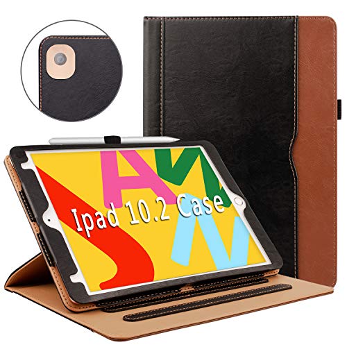 ZoneFoker New iPad 7th Generation Tablet Leather Case (10.2-inch,2019 Releases), 360 Protection Multi-Angle