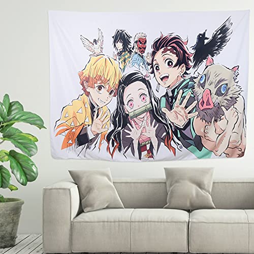 FOKICOS Tapestry Anime for Room Birthday Party Decorations Background 59x78in