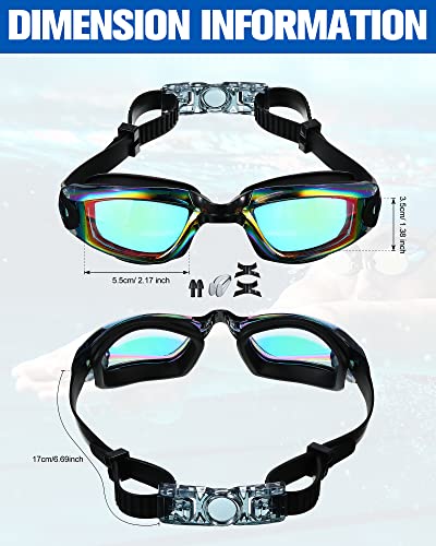Kanayu 6 Pack Swim Goggles Swimming Goggles No Leaking Full Protection Glasses Uv Protection Fog Proof Swim Goggles With Nose Clips Ear Plugs Storage Boxes For Men Women Youth #TOP1