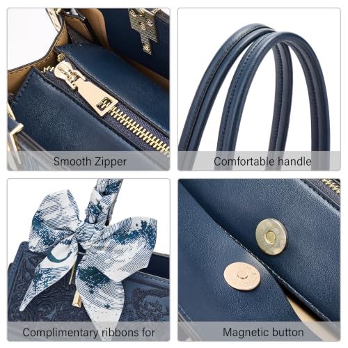 Image of FOXLOVER Medium Tote Bag for Women Designer Vintage Satchel Handbags Top-handle Purses