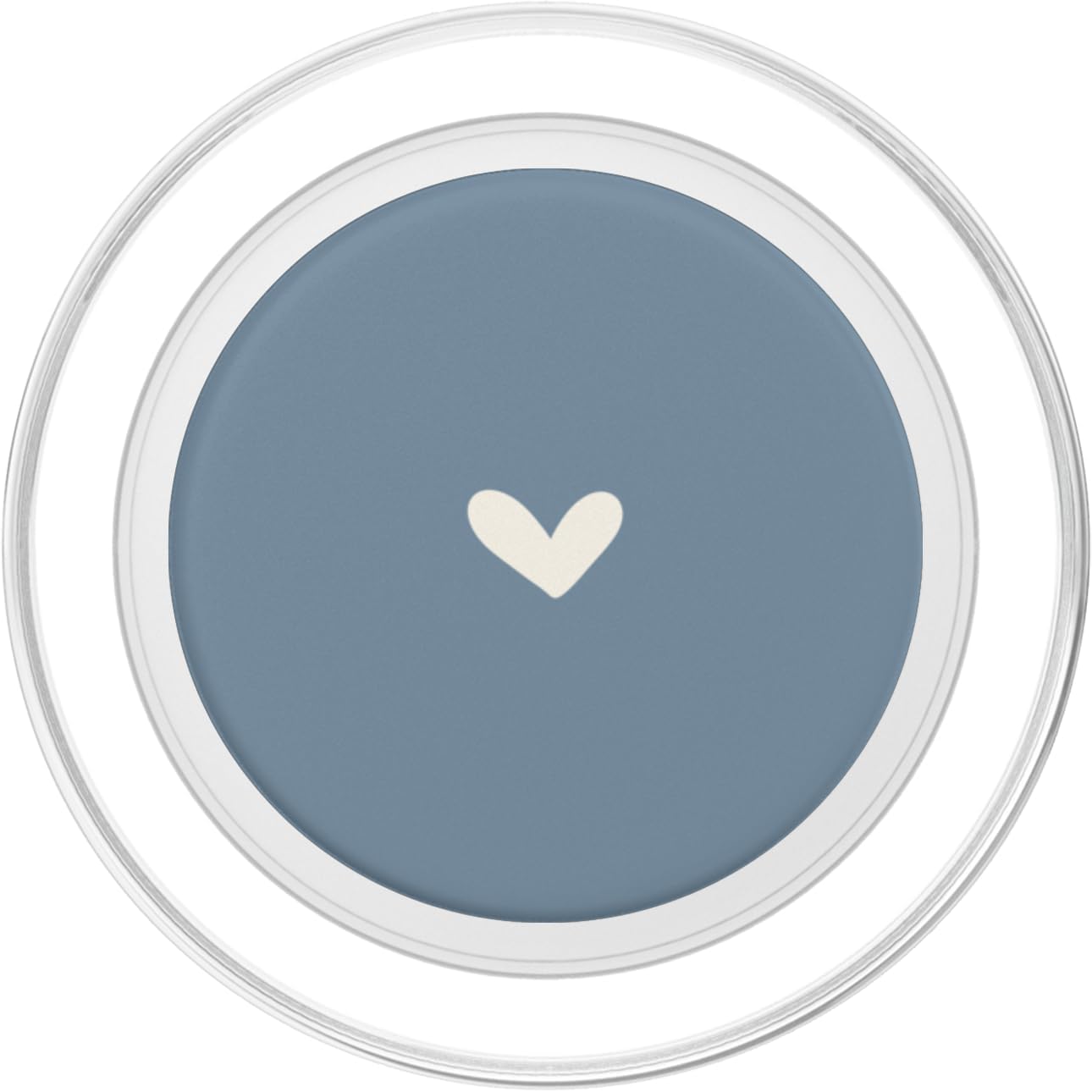 (Dusty Blue) Chic Hand Drawn Heart Simple PopSockets PopGrip for MagSafe