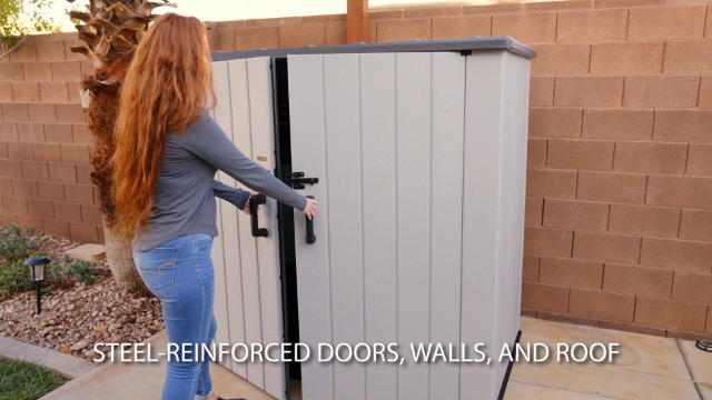 Amazon.com : Lifetime Outdoor Utility Storage Shed with Double