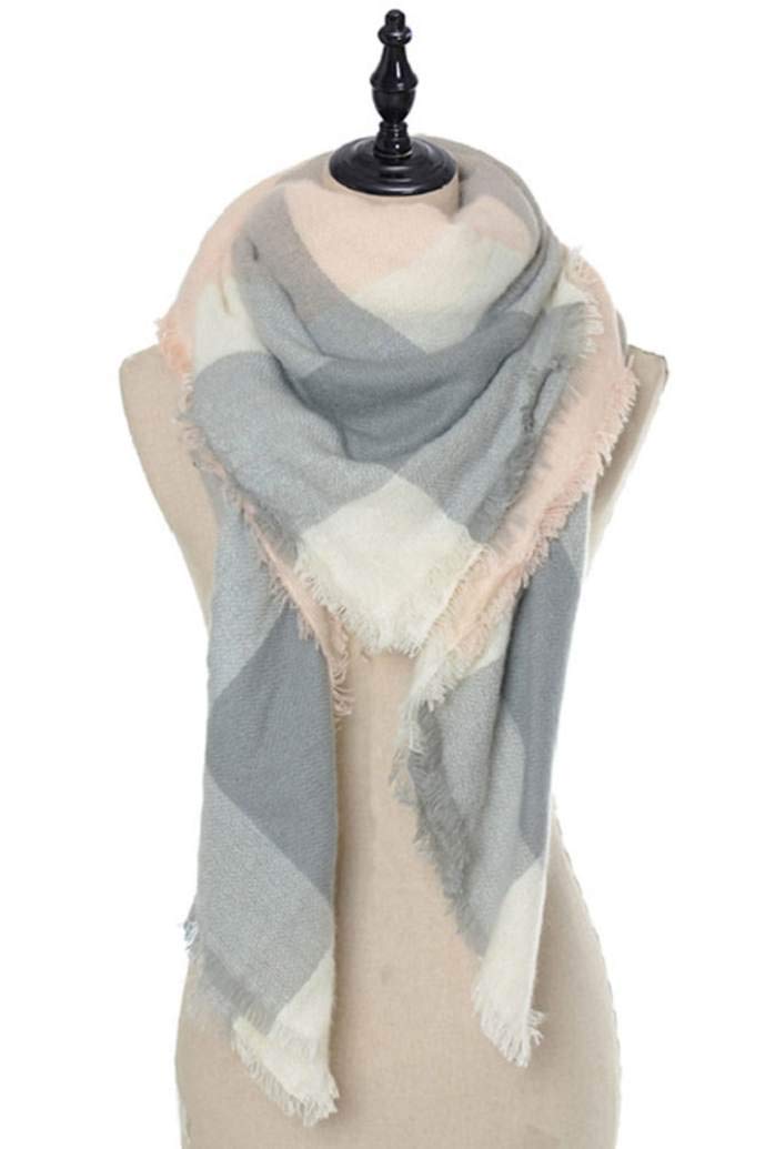 heekpek Moda Nappe Morbido Donne Sciarpa Avvolgere Scialle Scarf Wrap Caldo Modello Lattice Scialle Stole con Nappa Stile Quadrato