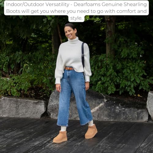 Dearfoams Womens Kingston Platform Genuine Shearling Micro Bootie, SILVER, 7 by Fireside by Dearfoams - Image 2