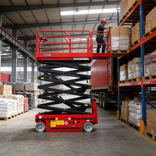Industrial Scissor Lift Platform for Workshop Operations, Machine Installation, and Material Handling with Reinforced Steel Structure