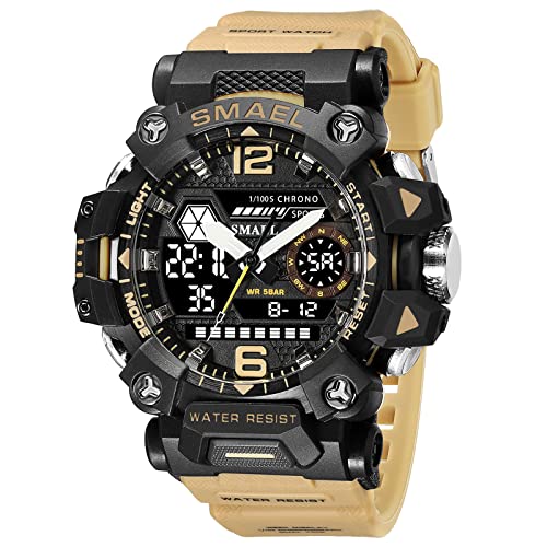 AIMES Men's Watches Tactical Outdoor Sports Waterproof Military Watch Analog Digital Date Multi Function Large Dual Display Mens Wristwatch by AIMES - Used condition - US$22.49