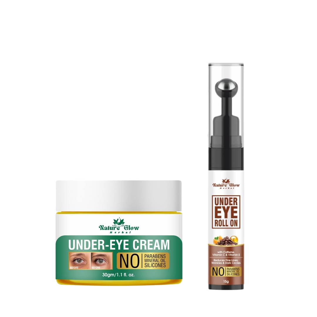 Under Eye Cream & caffiene Roll on: Boost Your Eyes' Natural Radiance and Firmness pack of 2-45GM-image-12