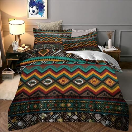 Parure de lit émeraude microfibre 3D double 200x200cm vintage - 6