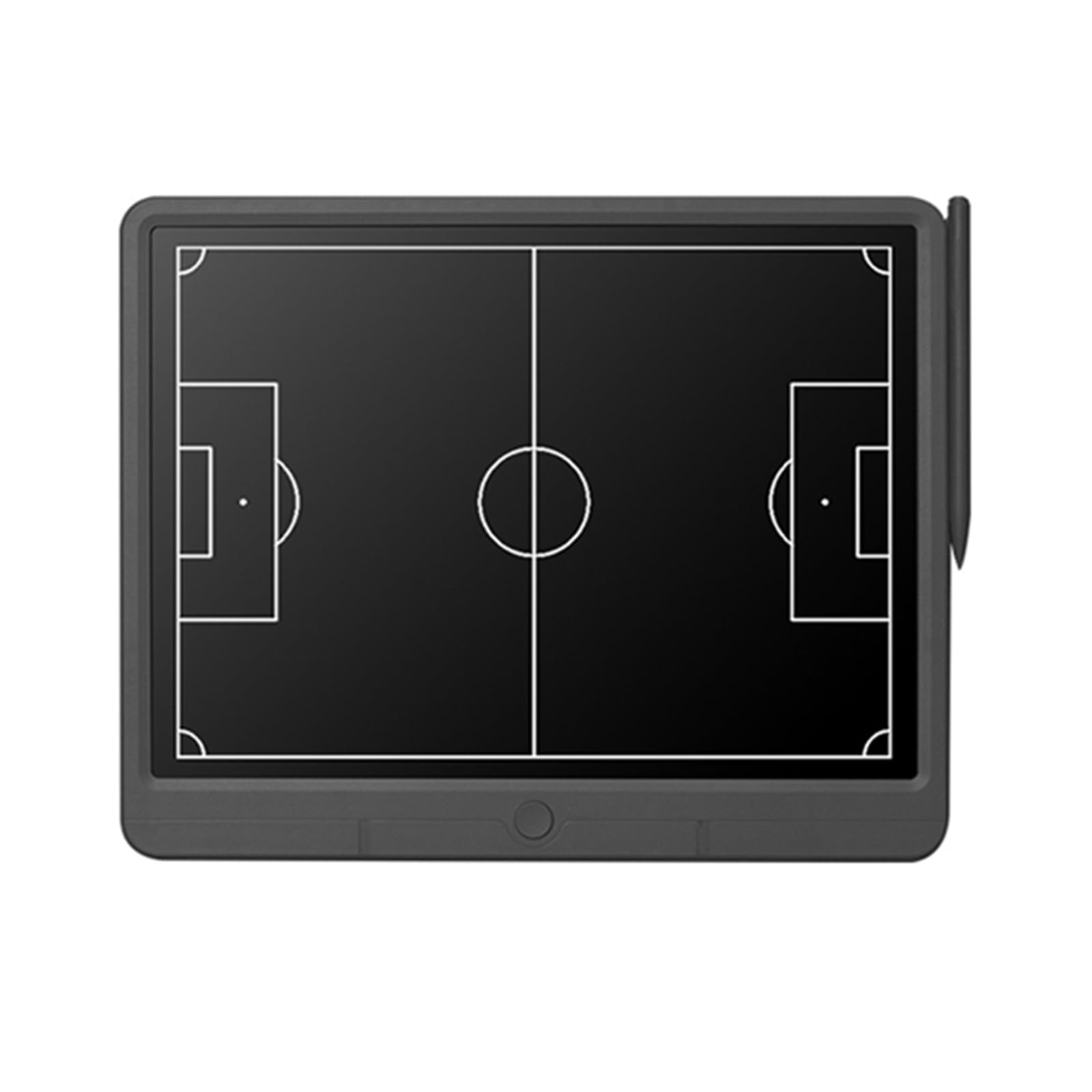 Elektroniczna tablica taktyczna do piłki nożnej 15", LCD do treningu taktycznego, strategii i taktyki, z wyłącznikiem kasowania i blokadą One-Touch i rysikiem stylus do planów gry