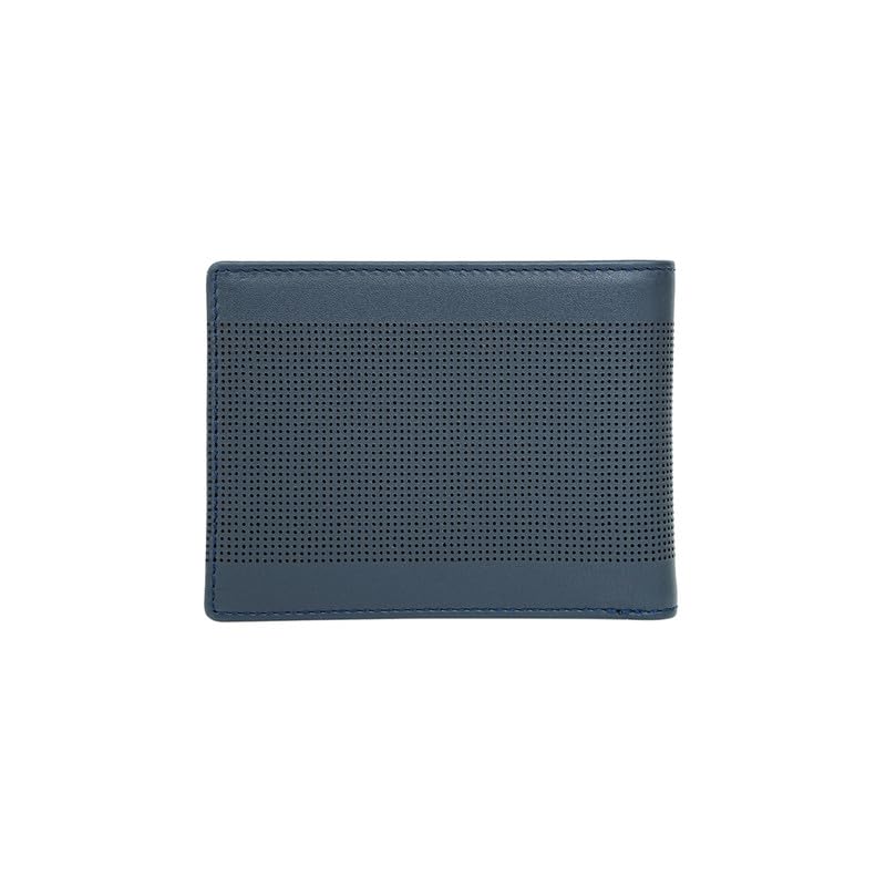 Image of Tommy Hilfiger Men's Benin Slimfold Wallet - Navy | Laser-Etched Leather | Ultra-Slim Design| Purse for Men | Ideal for Gifting