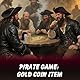 ZUCOS Piraten Münzen Zubehör,Goldmünzen-Set, Metall Goldtaler Deko Dublonen für DND Brettspiele, Cosplay, Realistische Mittelalter Geld-Imitation, Piratenschatz (35 PCS)